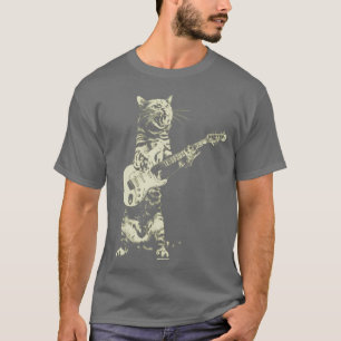 Camiseta Gato tocando la guitarra 4