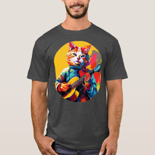 Camiseta Gato tocando la guitarra 6
