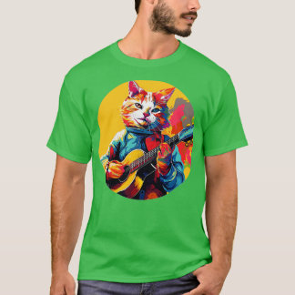 Camiseta Gato tocando la guitarra 6