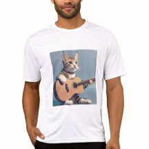 Gato tocando la guitarra, amante del gato T-Shirt