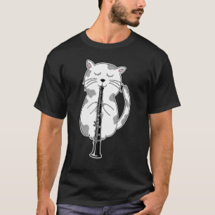 Camiseta Gato tocando oboe I Músico I Instrumento musical I