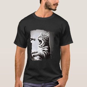Camiseta Gato tocando piano cantando Gato dueño de mascota