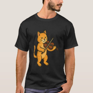 Camiseta Gato tocando violín Violinista Amante de los gatos