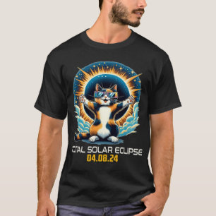 Camiseta Gato Tomando Eclipse Solar Eclipse Solar Selfie 20