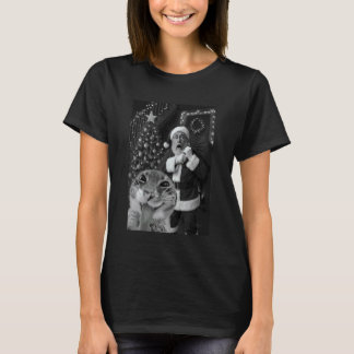 Camiseta Gato Tomándose Una Selfie Santa Navidad Xmas Pijam
