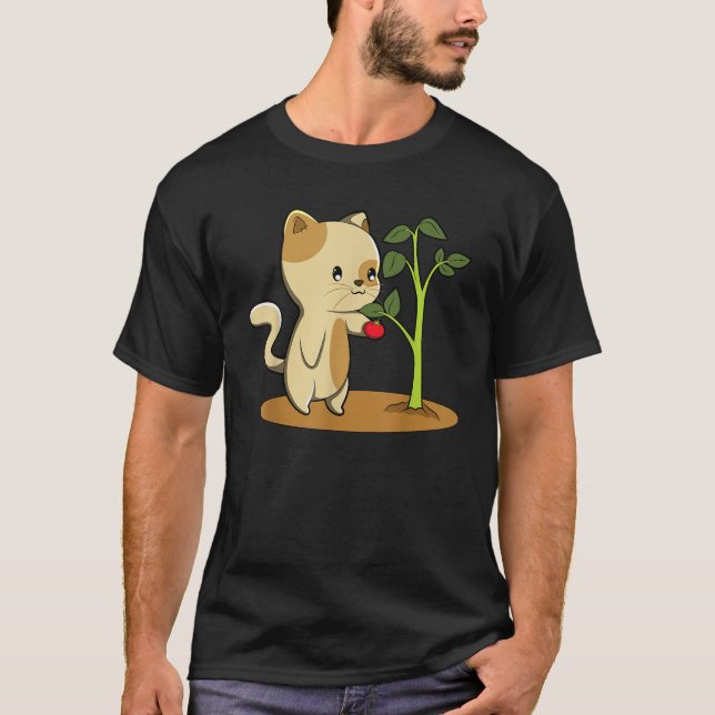 Camiseta Gato tomate  (Anverso)