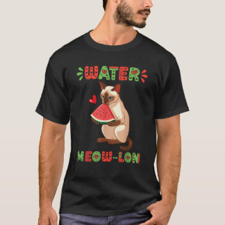Camiseta Gato Tonkinés comiendo sandía verano vibraciones a