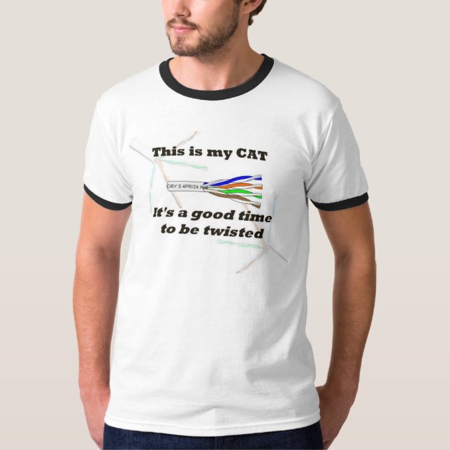 Camiseta gato torcido (Anverso)