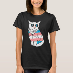 Camiseta Gato Transgénero Gatito Mascota Orgullo LGBTQ Tran