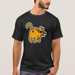 Camiseta Gato trasero frente a trato con ella vigila a meme