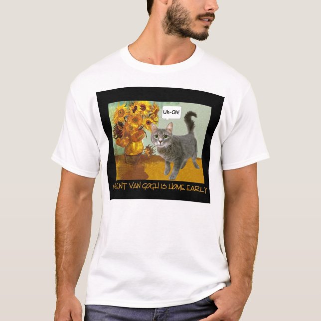 Camiseta Gato travieso 3 de Van Gogh (Anverso)