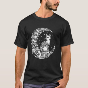 Camiseta Gato Tribal - Fases Lunares Felinas Dueño de Masco