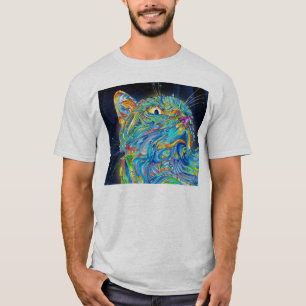 Camiseta Gato Trippy del espacio