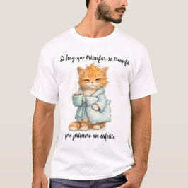 Camiseta gato triunfador