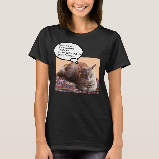 CAMISETA GATO TURCO EN MEDITACIÓN TRANSCENDENTAL (Anverso)