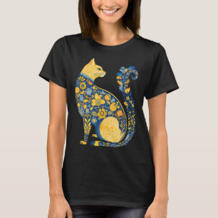 Camiseta Gato Ucraniano Lindo Floral Vintage Bandera De Ucr