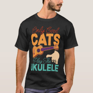 Camiseta Gato Uke de Ukulele Hawaiano Solo Gatos Geniales T