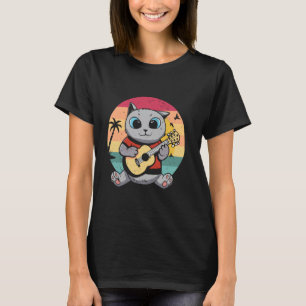 Camiseta Gato Ukelele Retro