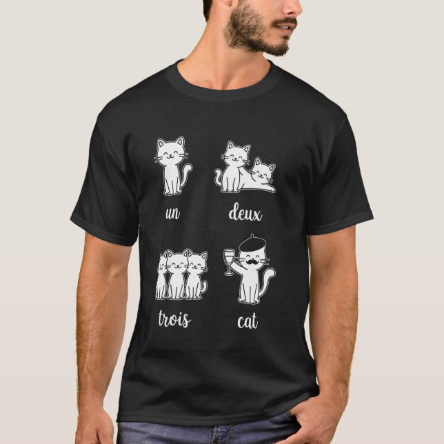 Camiseta Gato Un Deux Trois (Anverso)