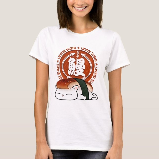 Camiseta Gato Unagi Eel Sushi (Anverso)