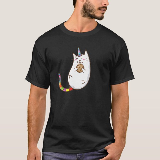 Camiseta Gato Unicornio Galleta (Anverso)