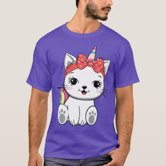 Camiseta Gato unicornio lindo