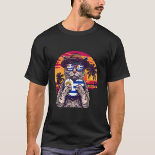 Camiseta Gato Uruguay Atardecer Corazón Raíces Uruguayas Ur