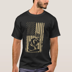 Camiseta Gato USA Bandera Fuegos Artificiales 4 De Julio Me
