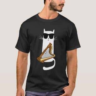 Camiseta Gato usando gafas de sol jugando al arpa