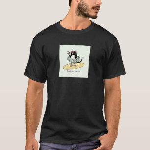 Camiseta Gato Uxedo Listo Para Piscina De Verano Playa Beig