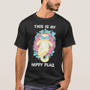 Camiseta Gato Vacaciones de Verano Baño Relajante Aro de Na