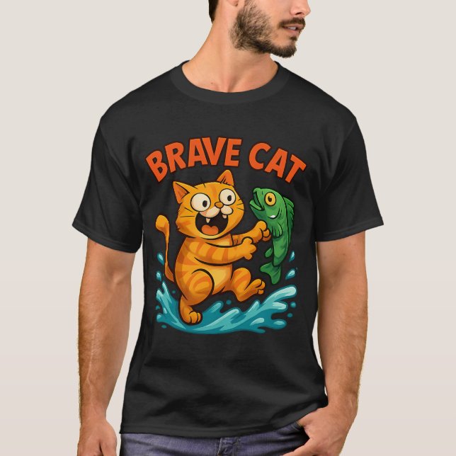 Camiseta Gato Valiente (Anverso)