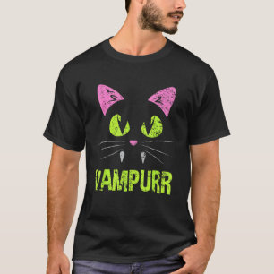 Camiseta Gato Vampiro Disfraz de Halloween de Vampiro