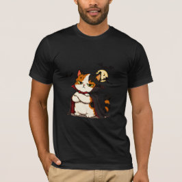 Camiseta Gato vampiro gruñón de Halloween