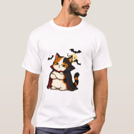 Camiseta Gato vampiro gruñón de Halloween