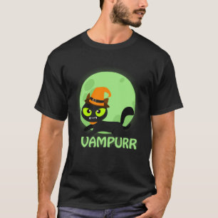 Camiseta Gato vampiro lindo de Halloween Vampurr
