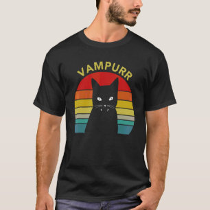 Camiseta Gato Vampurr Dientes de Vampiro Gato Disfraz de Ha
