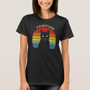 Camiseta Gato Vampurr Dientes de vampiro Gato Disfraz de Ha