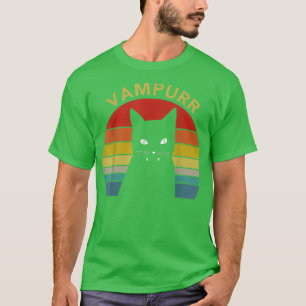 Camiseta Gato Vampurr Gato Vampiro Gato Gato Halloween Diss