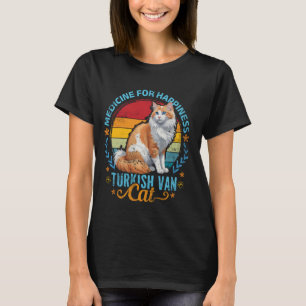 Camiseta Gato Van Turco MEDICINA PARA LA FELICIDAD GATO VAN