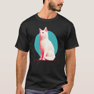Camiseta Gato Van Turco Minimalista, Amo Gatos
