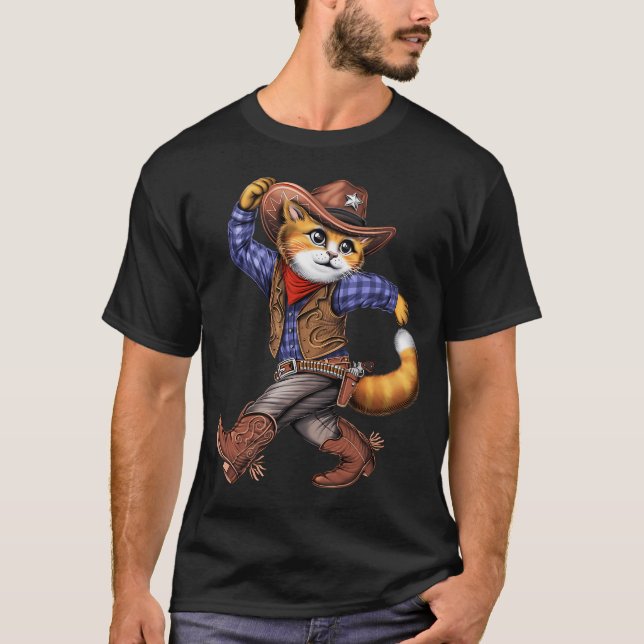 Camiseta Gato Vaquero (Anverso)
