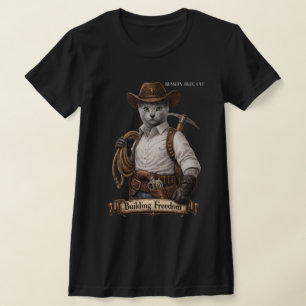 Camiseta Gato Vaquero Azul Ruso – Construyendo Libertad