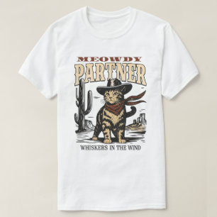 Camiseta Gato Vaquero Divertido – Gato Occidental Socio Meo