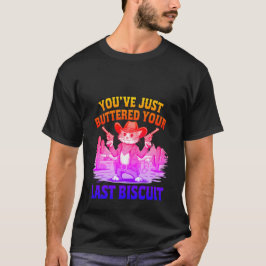 Camiseta Gato Vaquero Divertido "Untaste Tu Último Bizcocho