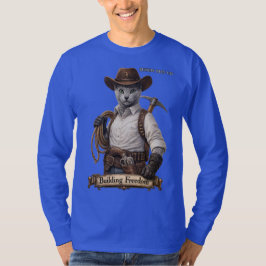 Camiseta Gato Vaquero Ruso Azul – Construyendo Libertad