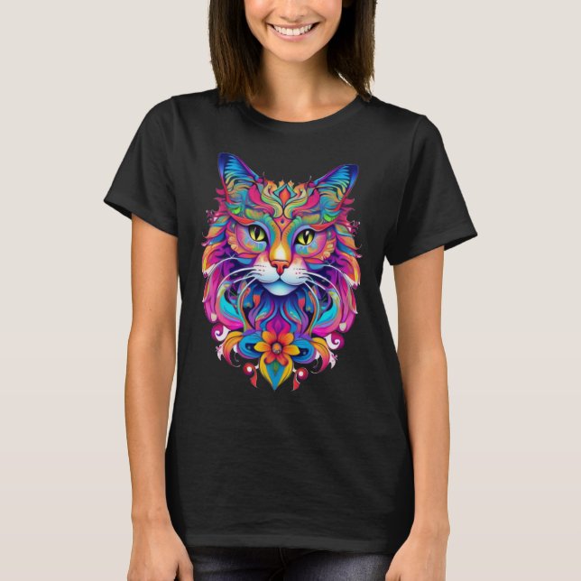 Camiseta Gato vectorial (Anverso)