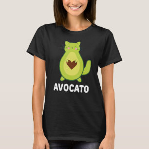 Camiseta Gato vegetariano aguacate aguacate en Avogato