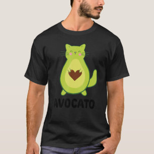 Camiseta Gato vegetariano aguacate aguacate en Avogato