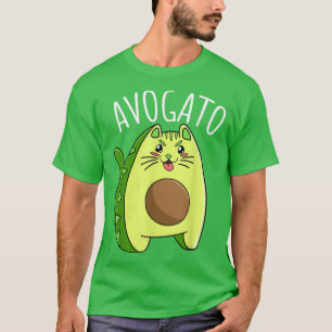 Camiseta Gato vegetariano vegan de avocado Avogato Cat owne